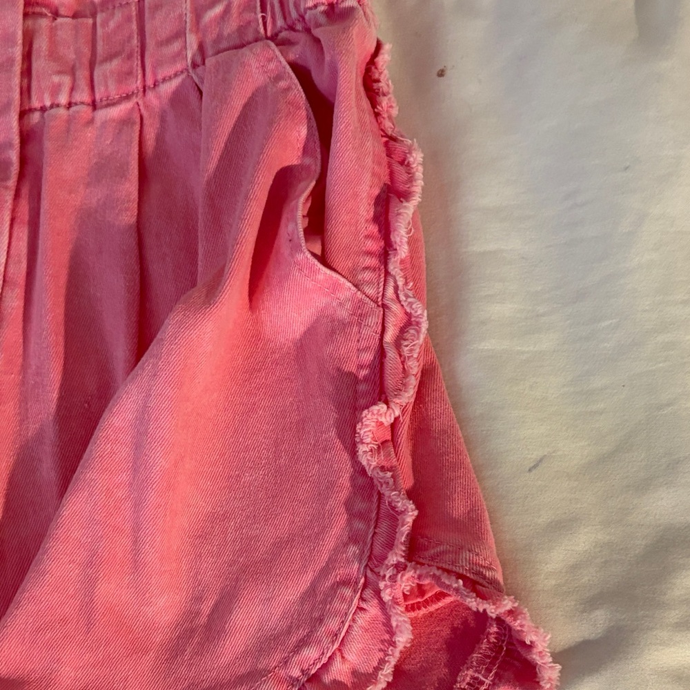 Skies are Blue High Rise Pink Denim Shorts - Picture 5 of 7